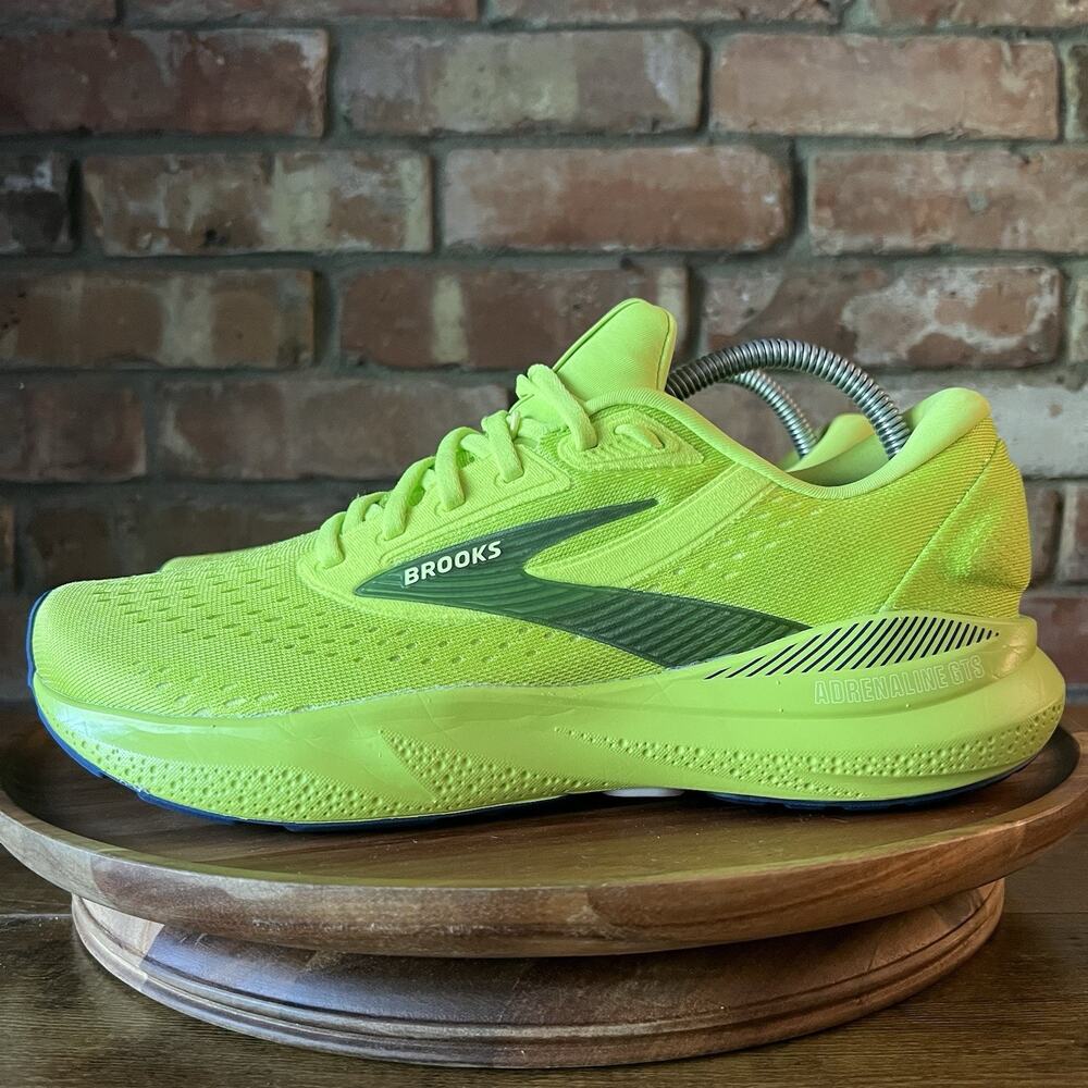 Brooks Adrenaline GTS 24 Supportive Men's 9 Acid Lime Running Shoes Sneakers